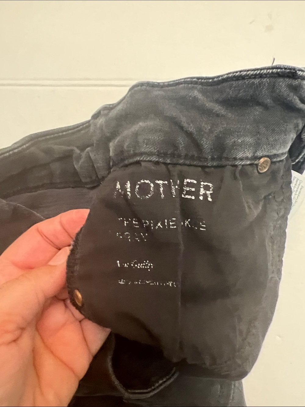 MOTHER THE PIXIE ANKLE FRAY BLACK SKINNY JEANS IN NOT GUILTY WASH SIZE 27 - Picture 9 of 13